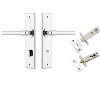 Iver Door Handle Helsinki Chamfered Privacy Polished Chrome Privacy Kit