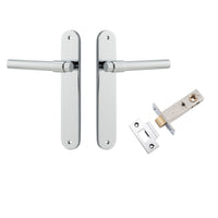 Iver Door Handle Helsinki Oval Latch Pair Polished Chrome Passage Kit