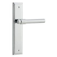 Iver Door Handle Helsinki Stepped Latch Pair Polished Chrome