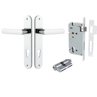 Iver Door Handle Osaka Oval Euro Pair Key/Key Polished Chrome Entrance Kit