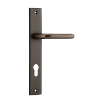 Iver Door Handle Oslo Rectangular Euro Pair Signature Brass