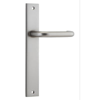 Iver Door Handle Oslo Rectangular Latch Pair Satin Nickel