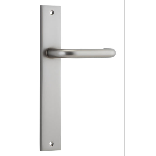Iver Door Handle Oslo Rectangular Latch Pair Satin Nickel