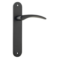 Iver Door Handle Oxford Oval Latch Pair Matt Black