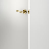 Iver Door Handle Puerto Rose Round Brushed Gold PVD Inbuilt Privacy Kit