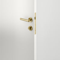 Iver Door Handle Puerto Rose Round Brushed Gold PVD Key / Thumb Entrance Kit