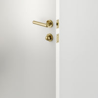 Iver Door Handle Puerto Rose Round Brushed Gold PVD Seperate Privacy Kit