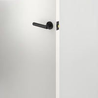 Iver Door Handle Puerto Rose Round Matt Black Passage Kit