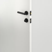 Iver Door Handle Puerto Rose Round Matt Black Seperate Privacy Kit