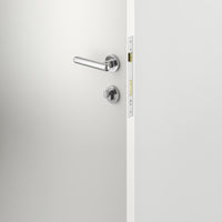 Iver Door Handle Puerto Rose Round Polished Chrome Key / Thumb Entrance Kit