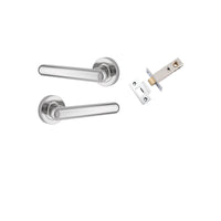 Iver Door Handle Puerto Rose Round Polished Chrome Passage Kit