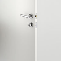 Iver Door Handle Puerto Rose Round Polished Chrome Seperate Privacy Kit