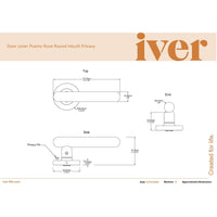 Iver Door Handle Puerto Rose Round Signature Brass Inbuilt Privacy Kit