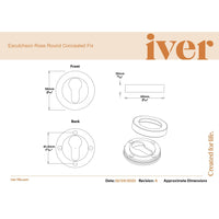 Iver Door Handle Puerto Rose Round Signature Brass Key / Thumb Entrance Kit