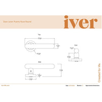 Iver Door Handle Puerto Rose Round Signature Brass Passage Kit