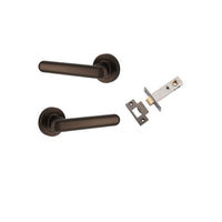 Iver Door Handle Puerto Rose Round Signature Brass Passage Kit