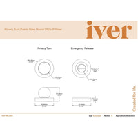 Iver Door Handle Puerto Rose Round Signature Brass Seperate Privacy Kit