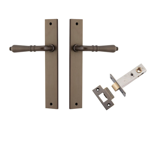 Iver Door Handle Sarlat Rectangular Latch Signature Brass Passage Kit