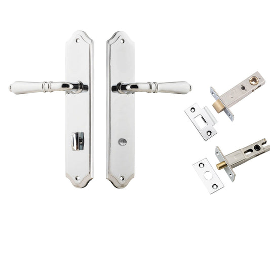 Iver Door Handle Sarlat Shouldered Privacy Polished Chrome Inbuilt Privacy Kit