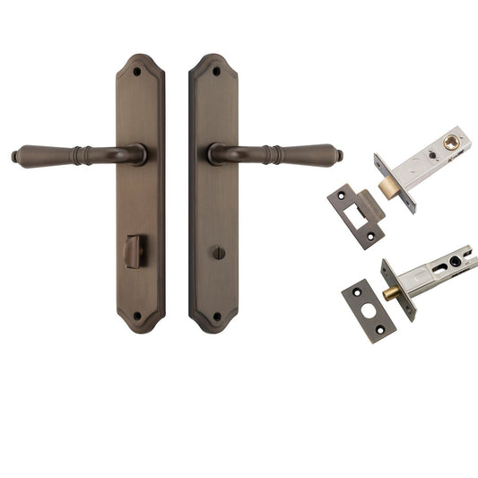 Iver Door Handle Sarlat Shouldered Privacy Signature Brass Inbuilt Privacy Kit