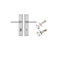 Iver Door Handle Sarlat Stepped Brushed Chrome Privacy Kit
