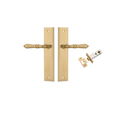 Iver Door Handle Sarlat Stepped Brushed Gold PVD Passage Kit