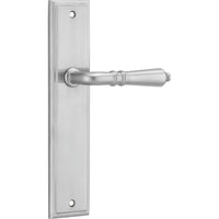 Iver Door Handle Sarlat Stepped Latch Pair Brushed Chrome