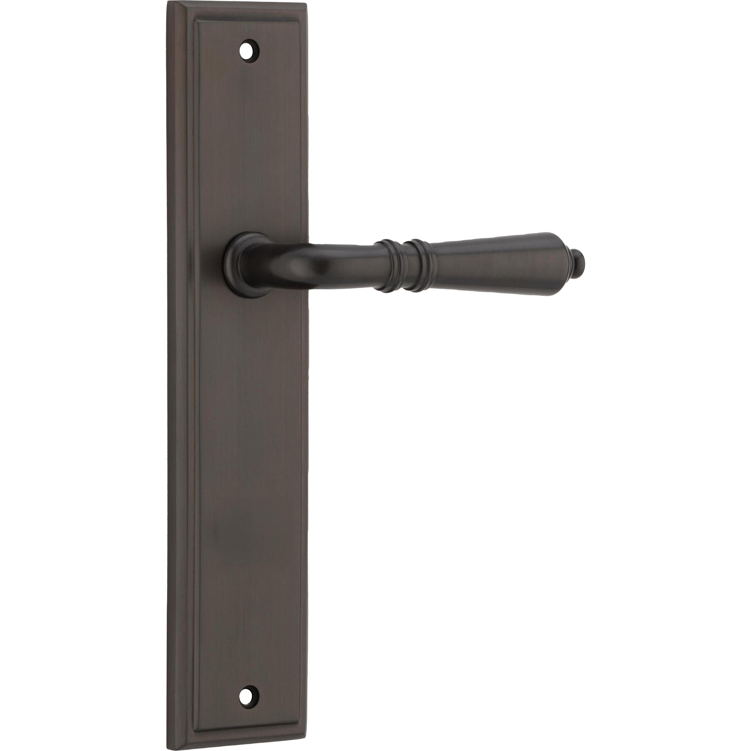 Iver Door Handle Sarlat Stepped Latch Pair Signature Brass