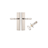 Iver Door Handle Sarlat Stepped Polished Nickel Passage Kit