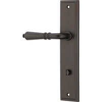 Iver Door Handle Sarlat Stepped Privacy Pair Signature Brass