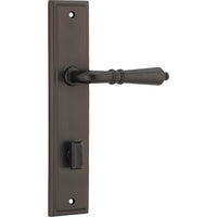 Iver Door Handle Sarlat Stepped Privacy Pair Signature Brass