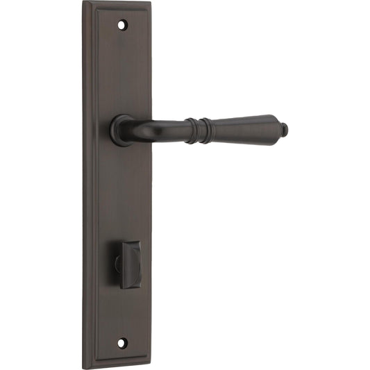 Iver Door Handle Sarlat Stepped Privacy Pair Signature Brass