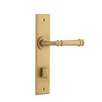 Iver Door Handle Verona Chamfered Privacy Brushed Brass