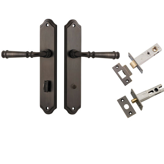 Iver Door Handle Verona Shouldered Privacy Signature Brass Inbuilt Privacy Kit