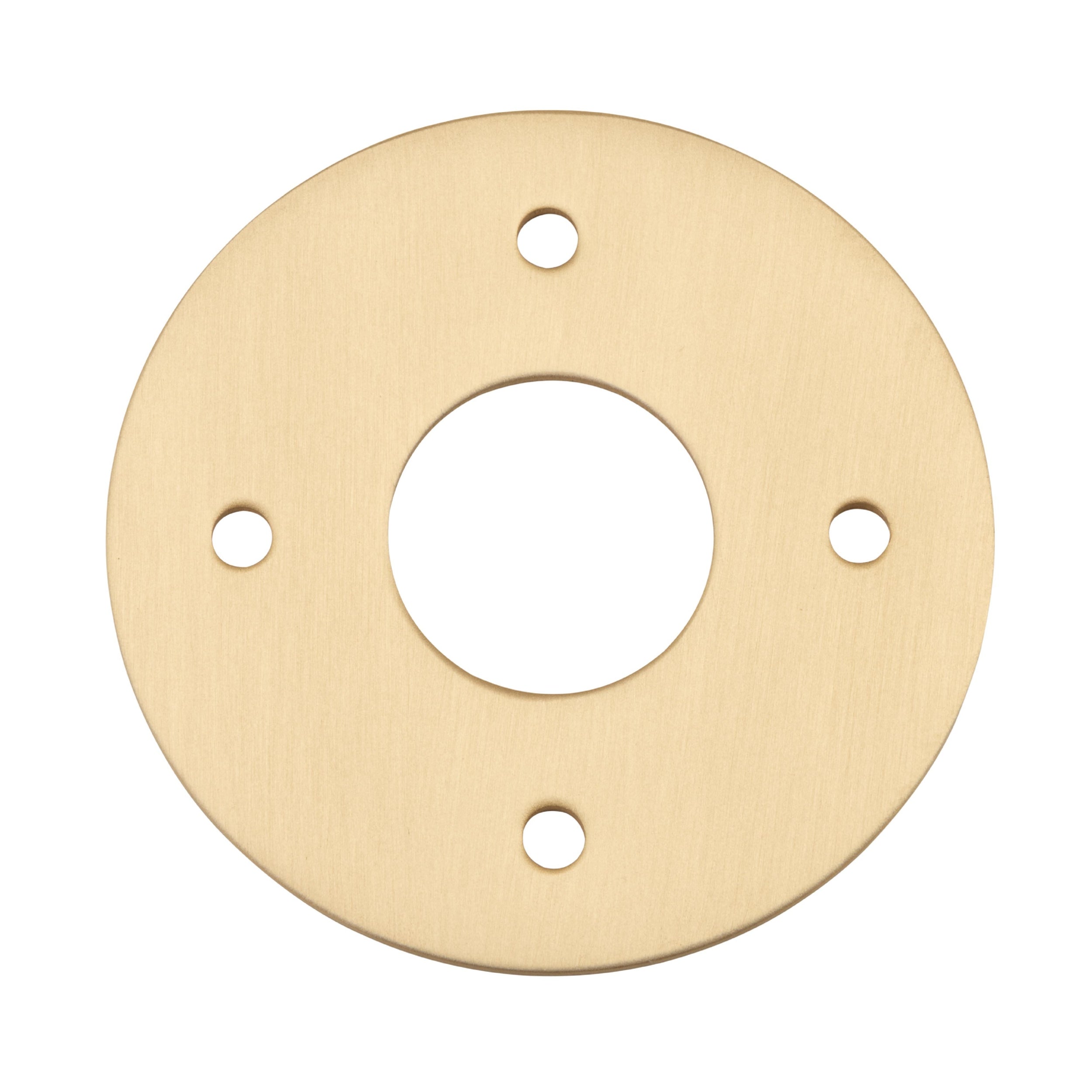 Iver Door Handles & Knobs Adaptor Plate Pair Round Rose Brushed Brass