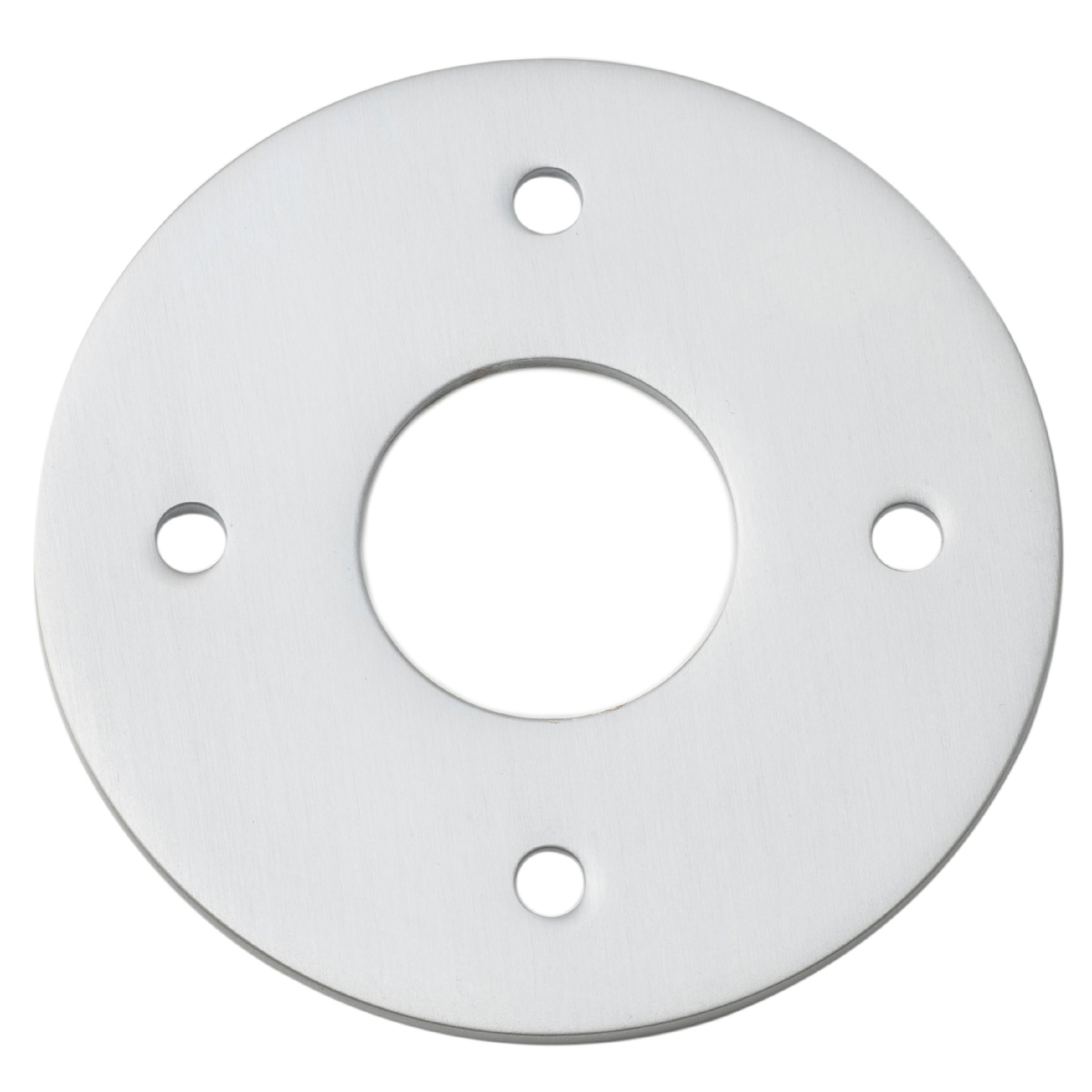 Iver Door Handles & Knobs Adaptor Plate Pair Round Rose Brushed Chrome
