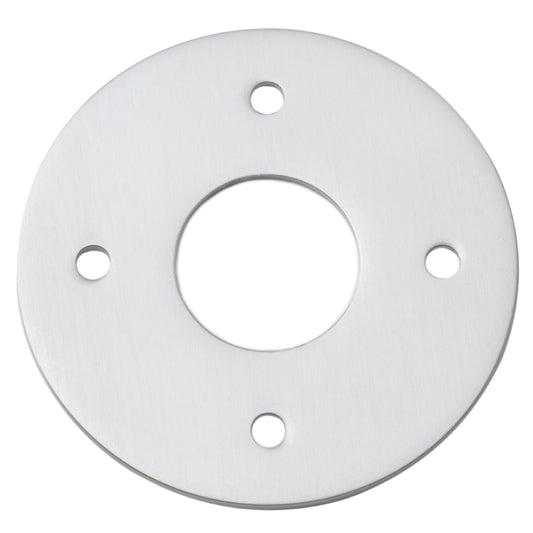 Iver Door Handles & Knobs Adaptor Plate Pair Round Rose Brushed Chrome