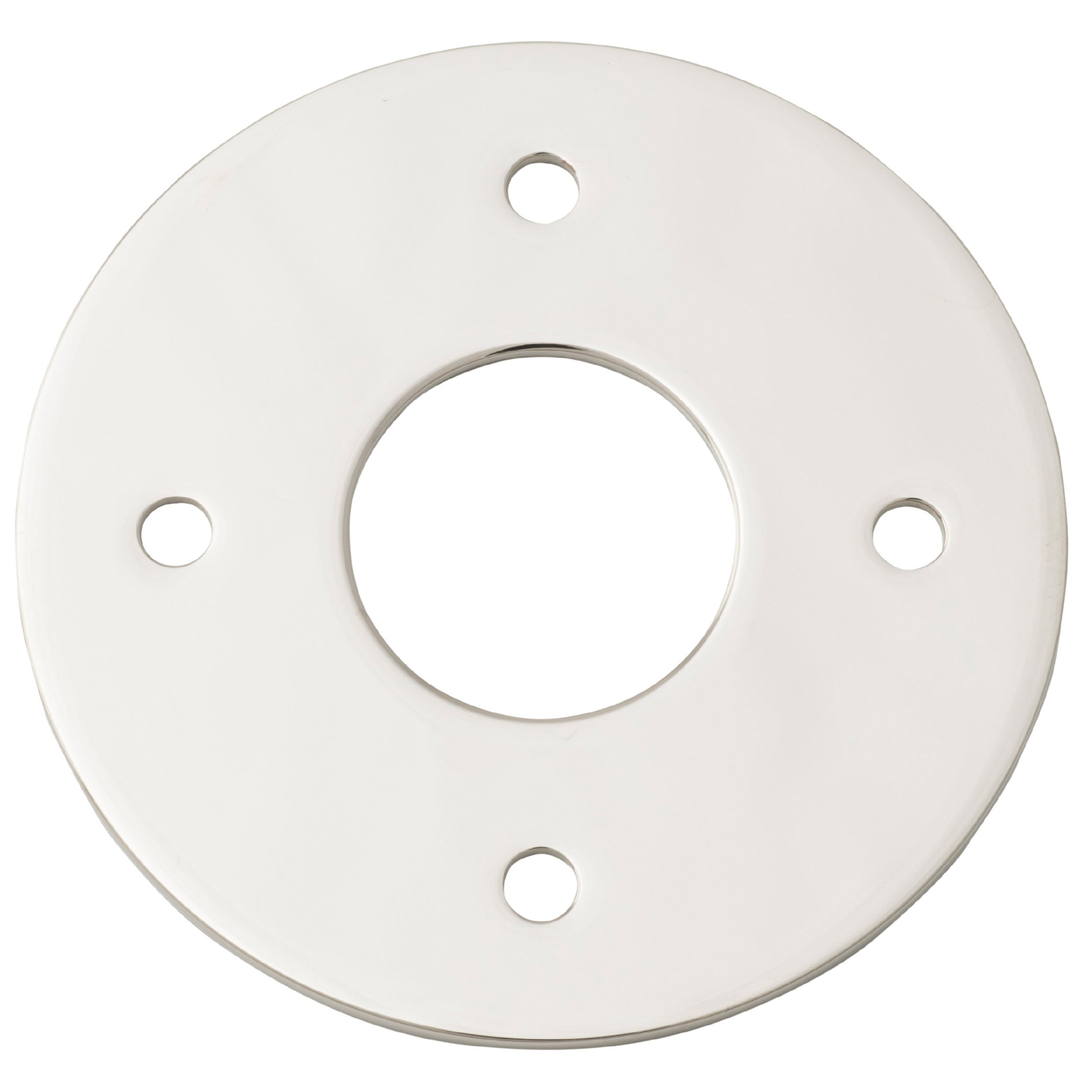 Iver Door Handles & Knobs Adaptor Plate Pair Round Rose Polished Nickel