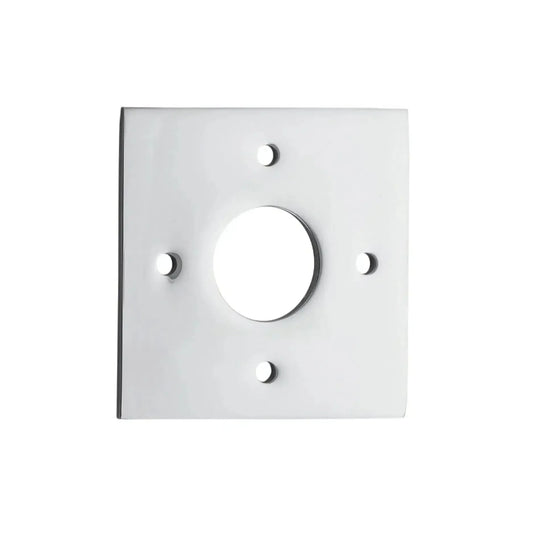 Iver Door Handles & Knobs Adaptor Plate Pair Square Rose Polished Chrome