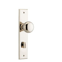 Iver Door Knob Cambridge Chamfered Privacy Pair Polished Nickel