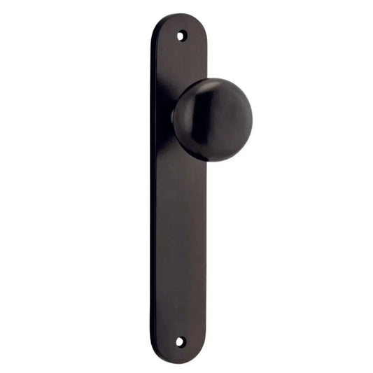 Iver Door Knob Cambridge Oval Latch Pair Signature Brass