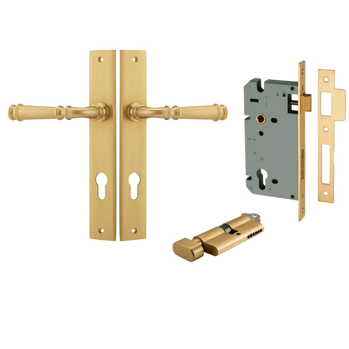Iver Door Knob Cambridge Oval Latch Polished Nickel Passage Kit