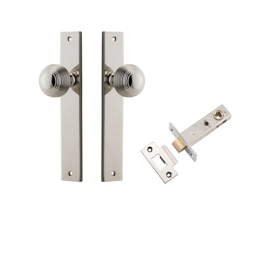 Iver Door Knob Guildford Rectangular Latch Polished Nickel Passage Kit