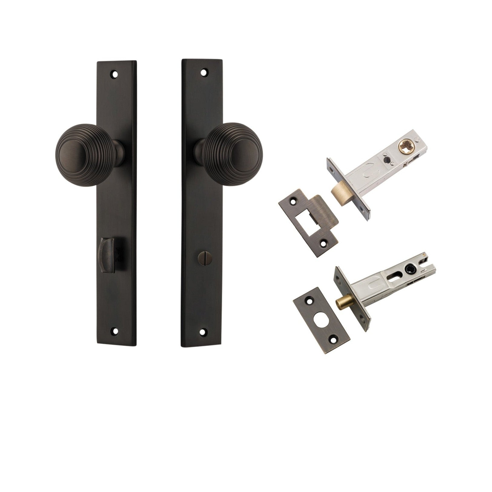 Iver Door Knob Guildford Rectangular Privacy Signature Brass Inbuilt Privacy Kit