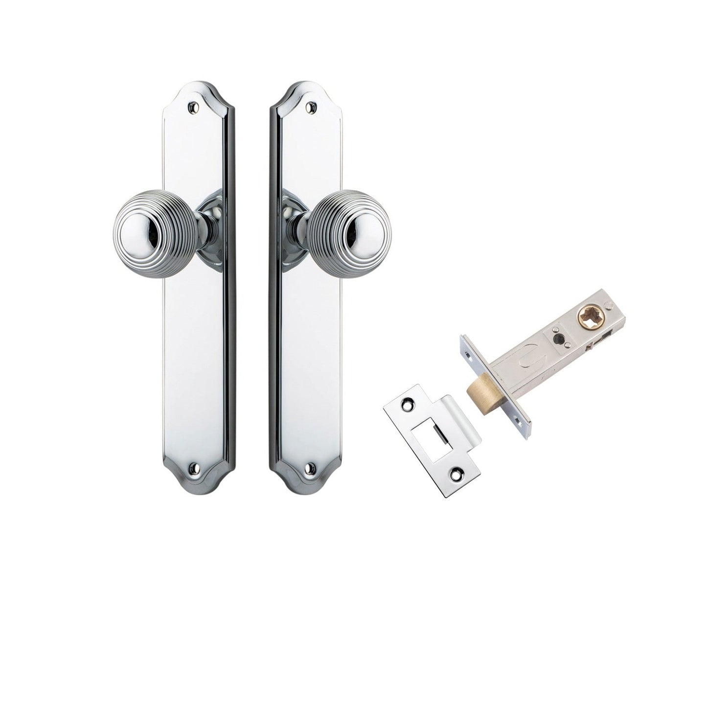 Iver Door Knob Guildford Shouldered Latch Polished Chrome Passage Kit