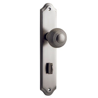 Iver Door Knob Guildford Shouldered Privacy Pair Satin Nickel