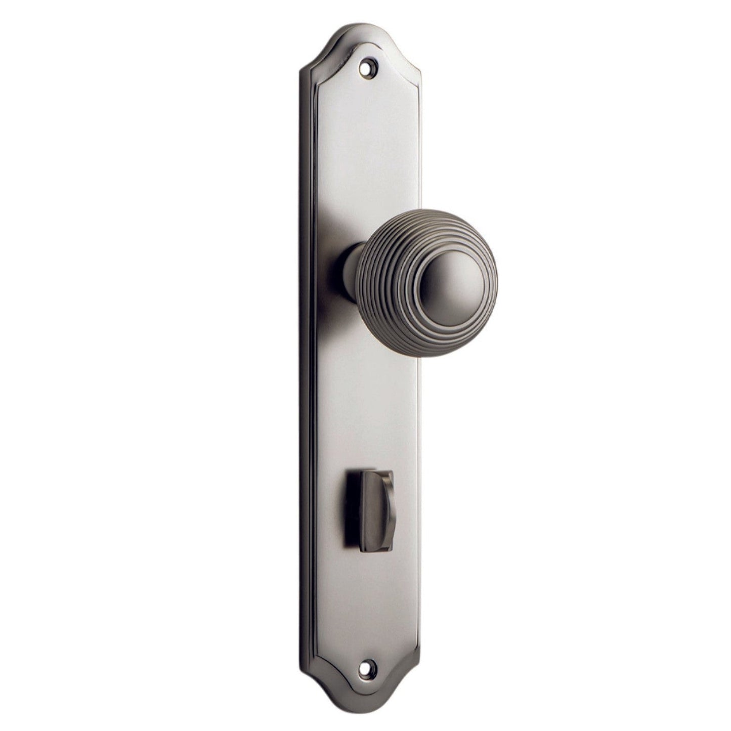 Iver Door Knob Guildford Shouldered Privacy Pair Satin Nickel