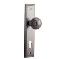 Iver Door Knob Guildford Stepped Euro Pair Satin Nickel