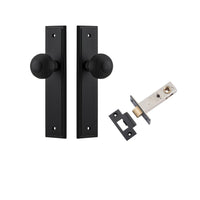 Iver Door Knob Guildford Stepped Latch Matt Black Passage Kit