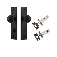 Iver Door Knob Guildford Stepped Privacy Matt Black Inbuilt Privacy Kit